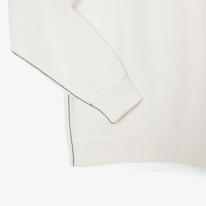 Jersey de algodón de cuello redondo y corte holgado para mujer