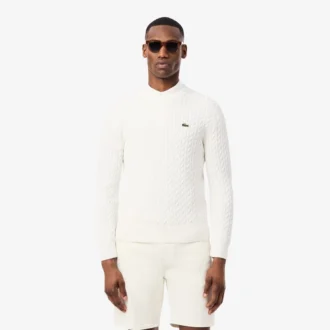 Jersey de algodón de punto trenzado para hombre
