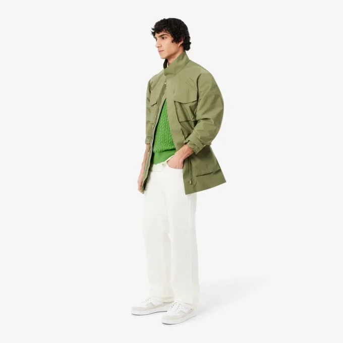Jersey de algodón de punto trenzado para hombre