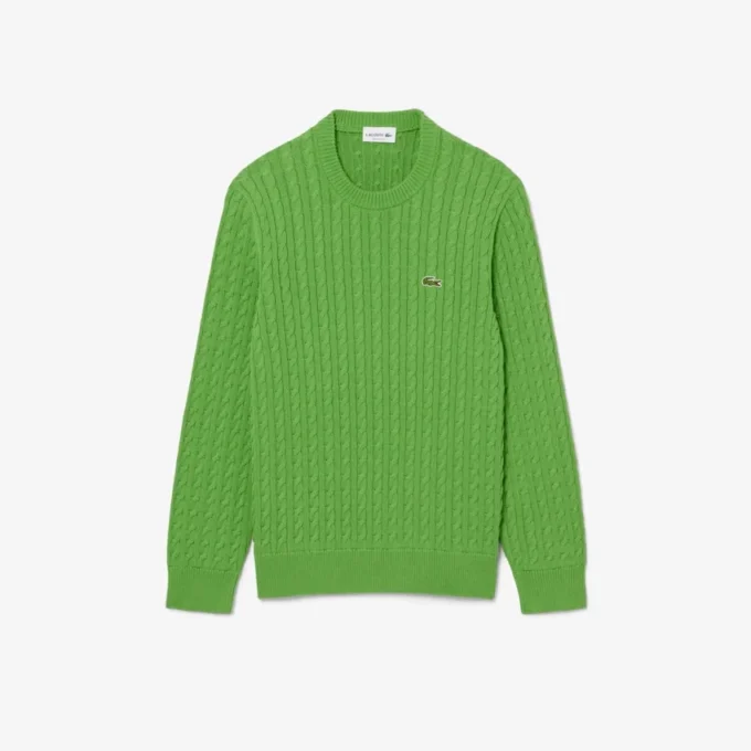 Jersey de algodón de punto trenzado para hombre