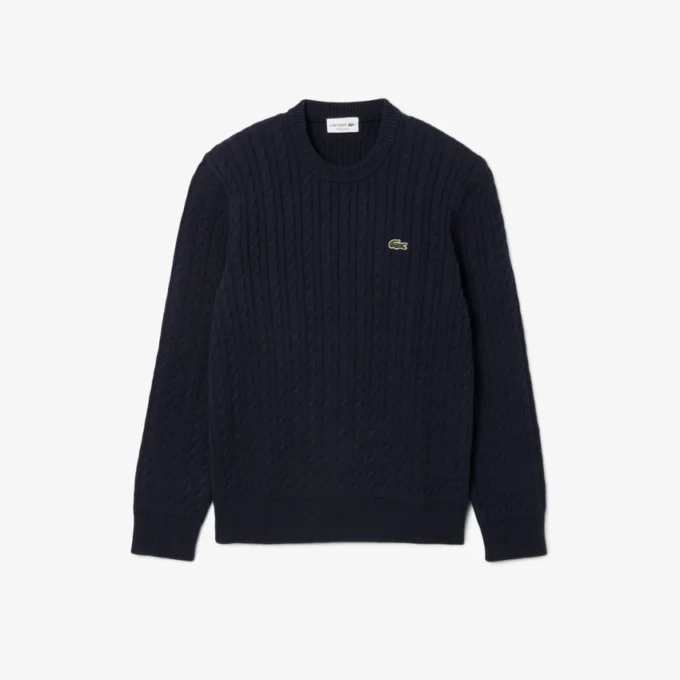 Jersey de algodón de punto trenzado para hombre
