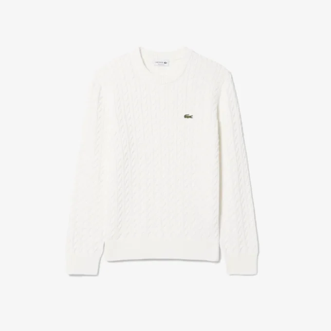 Jersey de algodón de punto trenzado para hombre