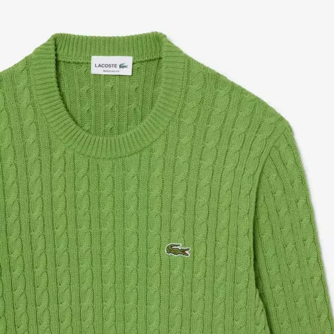 Jersey de algodón de punto trenzado para hombre