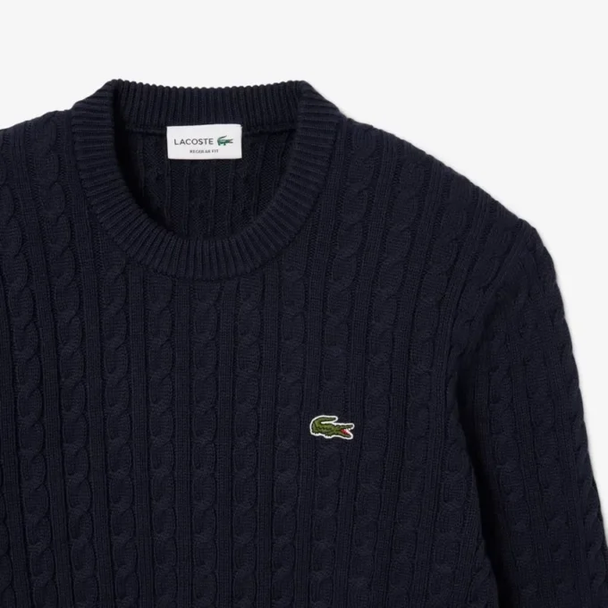 Jersey de algodón de punto trenzado para hombre