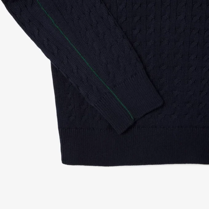 Jersey de algodón de punto trenzado para hombre