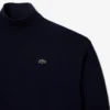 Jersey de cuello alto de lana de corte holgado para mujer