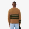 Jersey de cuello en V de lana a rayas para hombre