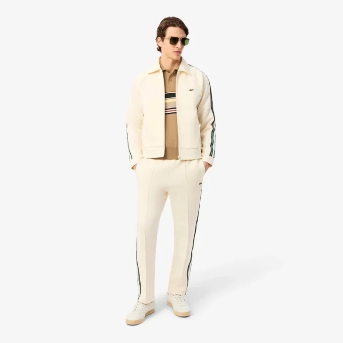 Jersey de cuello polo a rayas para hombre, fabricado en Francia