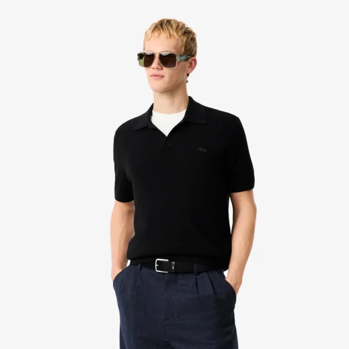 Jersey de cuello polo abierto para hombre en mezcla de algodón The Blend