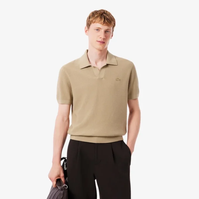 Jersey de cuello polo abierto para hombre en mezcla de algodón The Blend