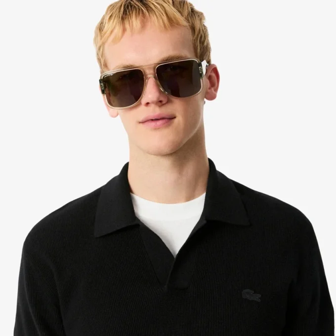 Jersey de cuello polo abierto para hombre en mezcla de algodón The Blend