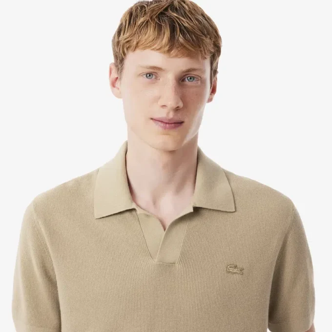 Jersey de cuello polo abierto para hombre en mezcla de algodón The Blend