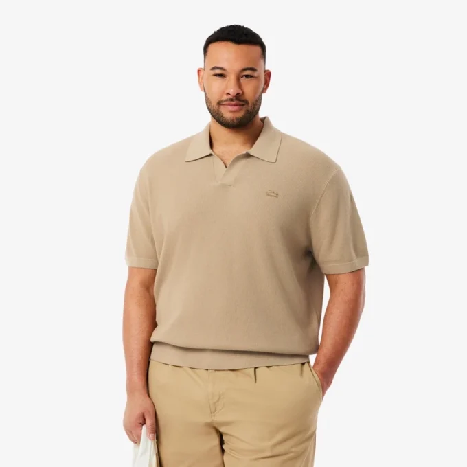 Jersey de cuello polo abierto para hombre en mezcla de algodón The Blend