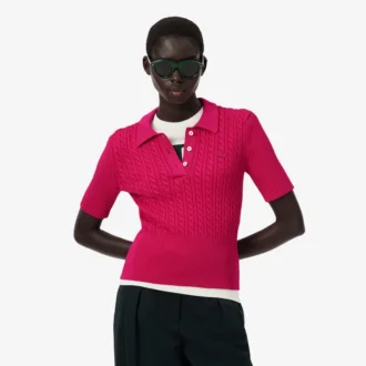 Jersey de cuello polo con punto trenzado de la colección Runway