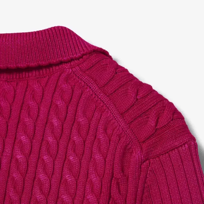 Jersey de cuello polo con punto trenzado de la colección Runway