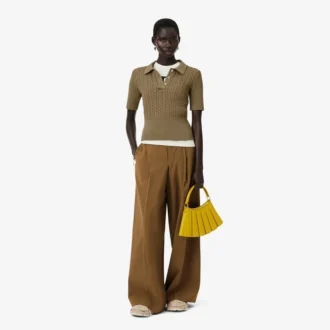 Jersey de cuello polo con punto trenzado de la colección Runway