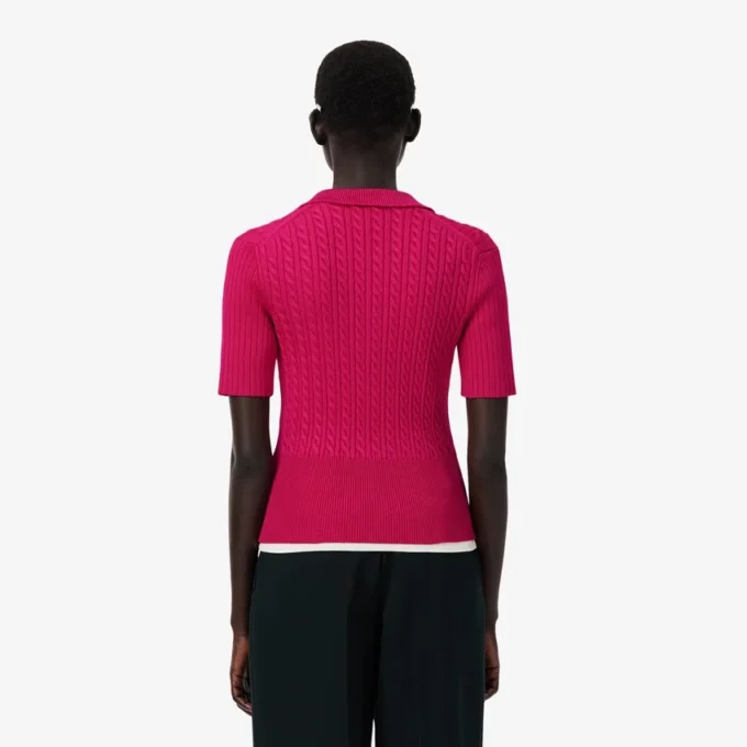 Jersey de cuello polo con punto trenzado de la colección Runway