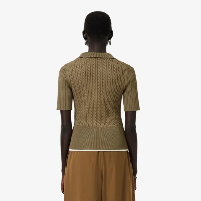 Jersey de cuello polo con punto trenzado de la colección Runway