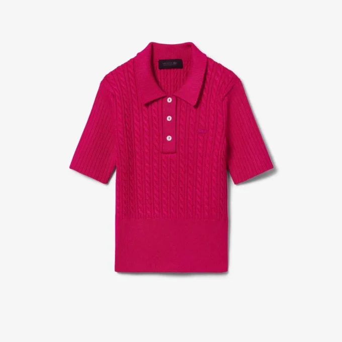 Jersey de cuello polo con punto trenzado de la colección Runway