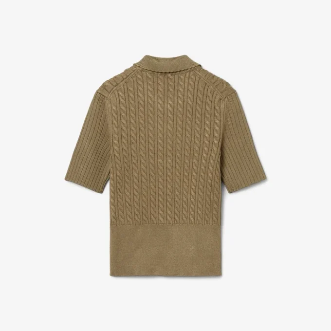 Jersey de cuello polo con punto trenzado de la colección Runway