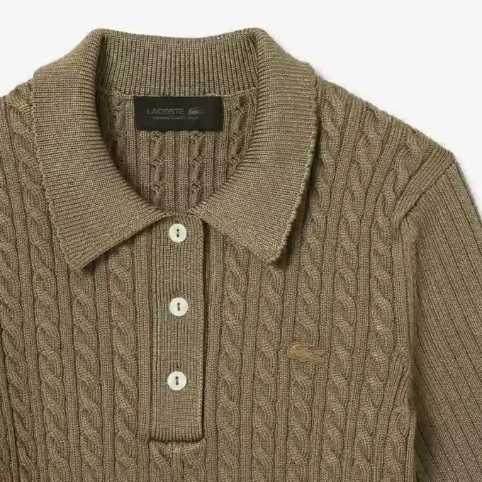 Jersey de cuello polo con punto trenzado de la colección Runway