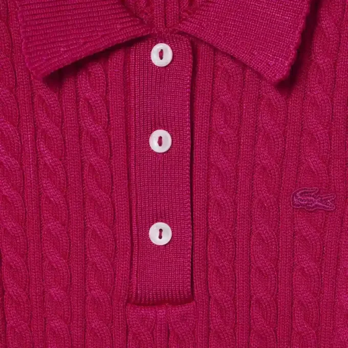 Jersey de cuello polo con punto trenzado de la colección Runway