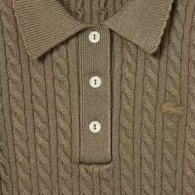 Jersey de cuello polo con punto trenzado de la colección Runway