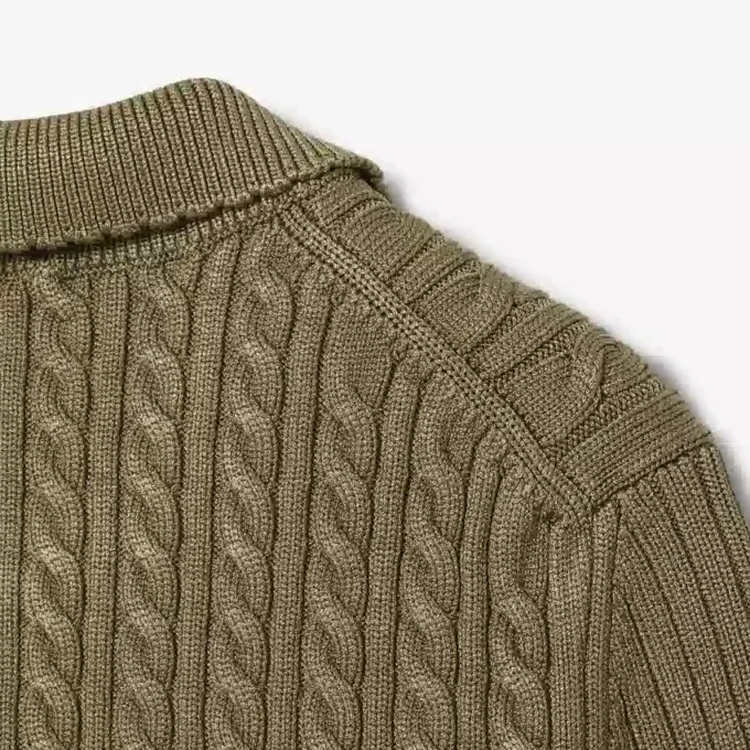 Jersey de cuello polo con punto trenzado de la colección Runway