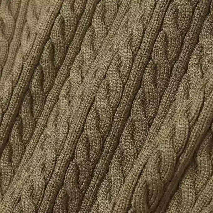 Jersey de cuello polo con punto trenzado de pasarela