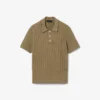 Jersey de cuello polo con punto trenzado de pasarela