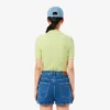 Jersey de cuello polo con tejido de punto trenzado a rayas