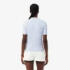 Jersey de cuello polo con tejido de punto trenzado a rayas