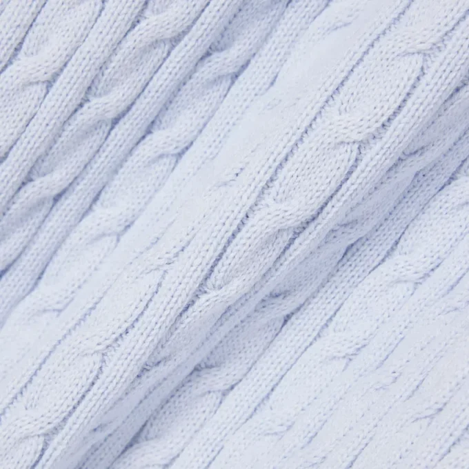 Jersey de cuello polo con tejido de punto trenzado a rayas