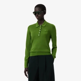 Jersey de cuello polo de lana merina de la colección Runway