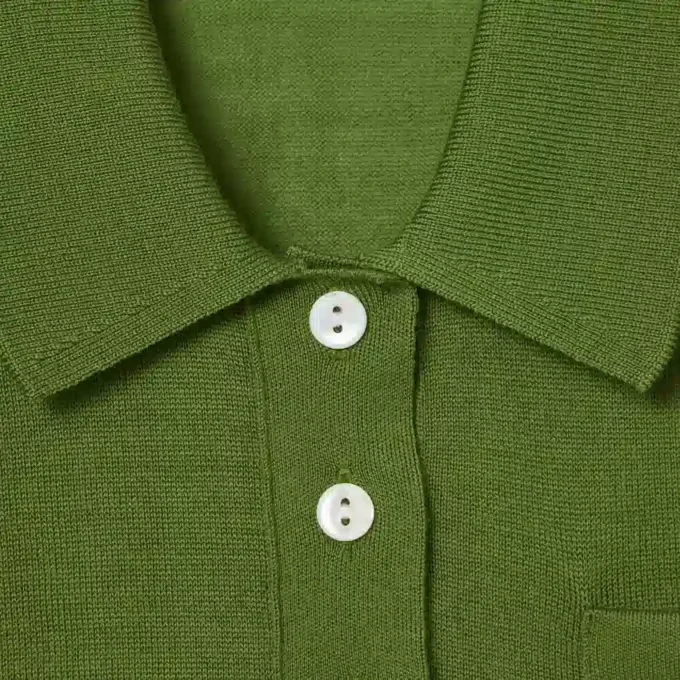 Jersey de cuello polo de lana merina de la colección Runway