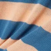 Jersey de cuello polo de punto de malla a rayas