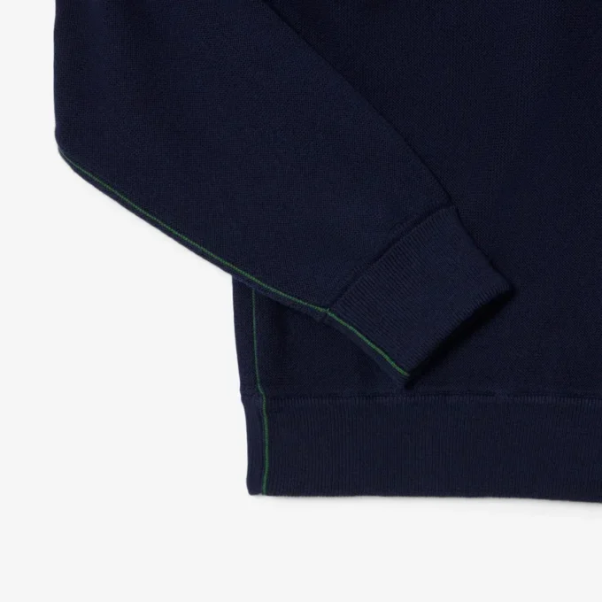 Jersey de cuello redondo de algodón de corte holgado para mujer