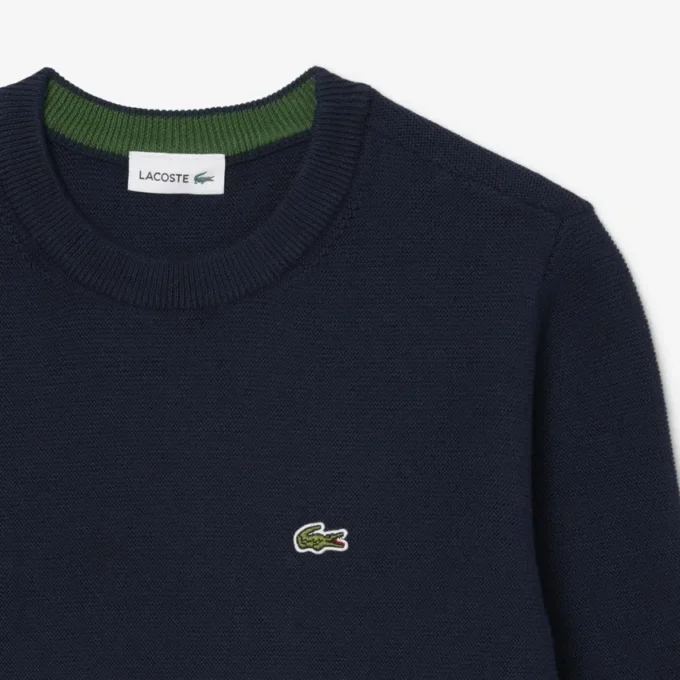 Jersey de cuello redondo de algodón para niño
