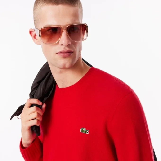 Jersey de cuello redondo de cachemira de punto 3D para hombre