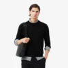 Jersey de cuello redondo de lana merina para hombre