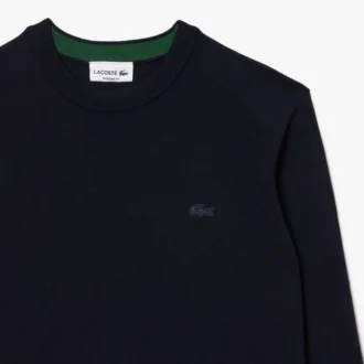 Jersey de cuello redondo de lana merina para hombre