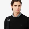Jersey de cuello redondo de lana merina para hombre