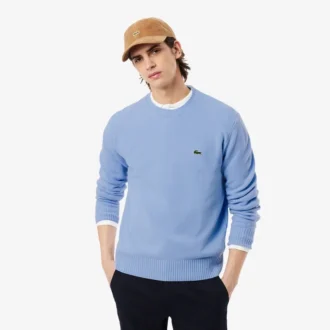 Jersey de cuello redondo de lana para hombre