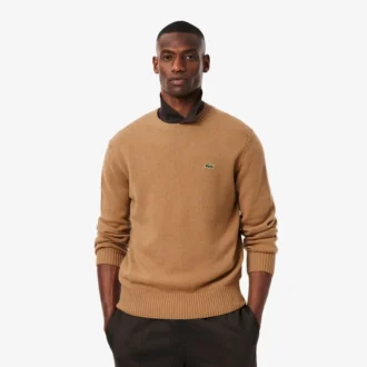 Jersey de cuello redondo de lana para hombre