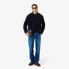 Jersey de cuello redondo de lana para hombre