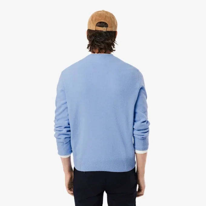 Jersey de cuello redondo de lana para hombre