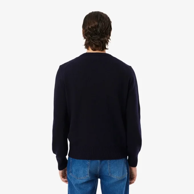 Jersey de cuello redondo de lana para hombre