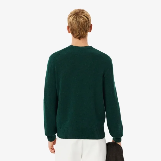 Jersey de cuello redondo de lana para hombre