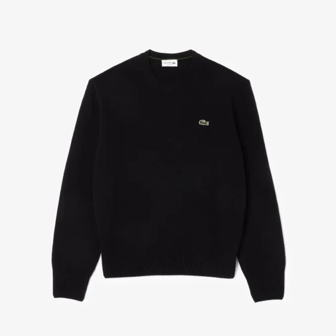 Jersey de cuello redondo de lana para hombre
