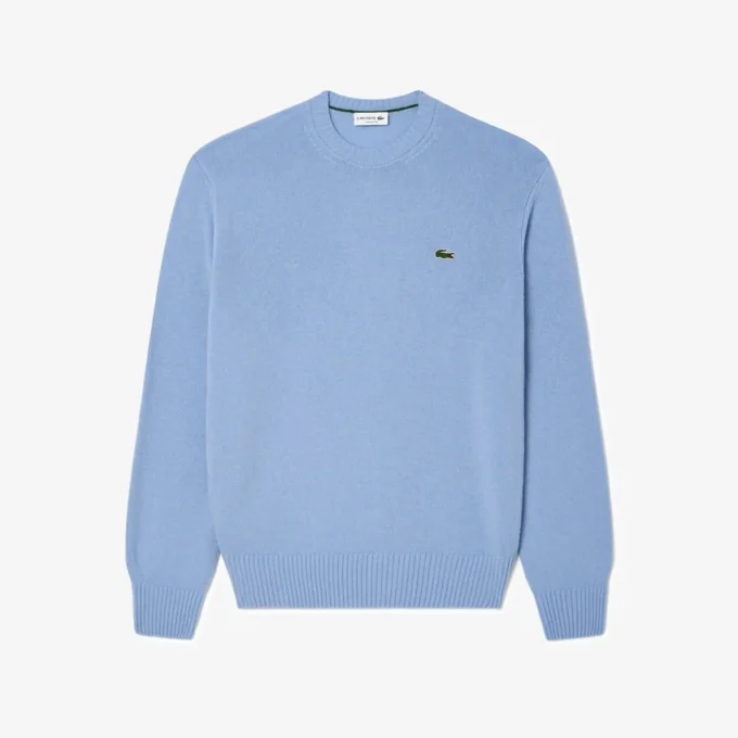 Jersey de cuello redondo de lana para hombre
